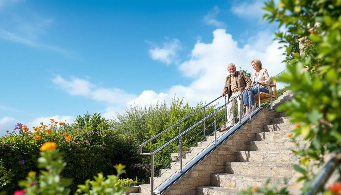 Monte-escalier extérieur